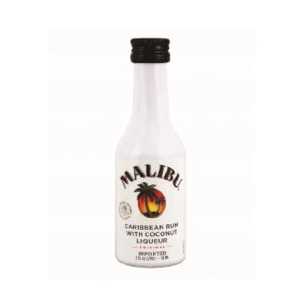 5cl Malibu Original White Rum with Coconut Flavour-Miniatures-Fountainhall Wines