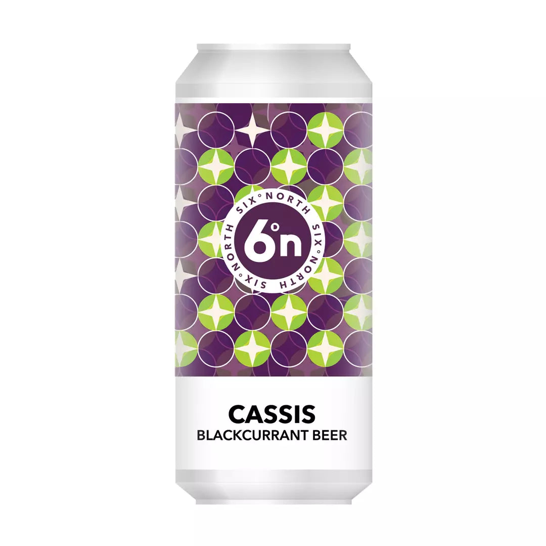 6 Degrees North (6DN) Cassis - Blackcurrant Beer 440ml Can-Scottish Beers-Fountainhall Wines