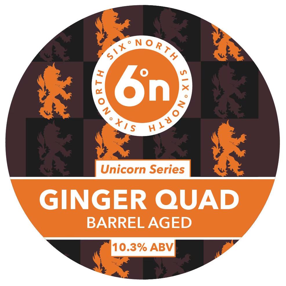 6 Degrees North (6DN) Unicorn Series - Ginger Quad Barrel Aged 330ml Can-Scottish Beers-Fountainhall Wines