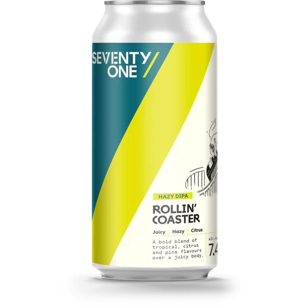 71 Brewing Rollin' Coaster - DIPA 440ml Can-Scottish Beers-Fountainhall Wines