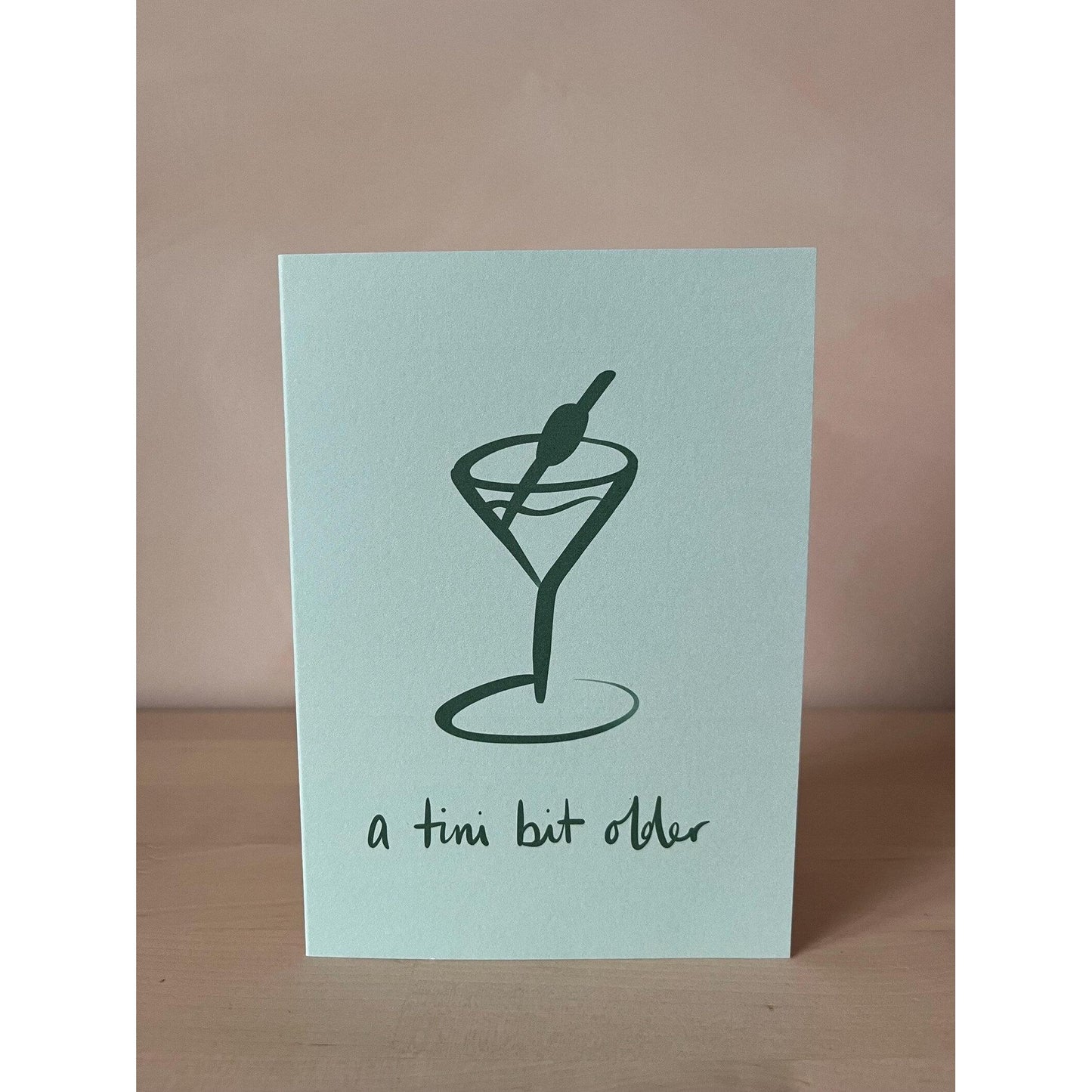 A Tini Bit Older Greetings Card - by Sarah Nolloth Illustration-Fountainhall Wines