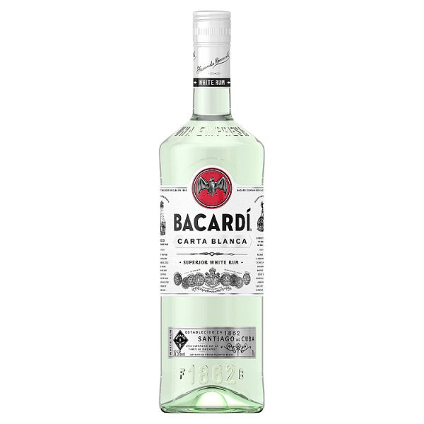 Bacardi Carta Blanca - Superior White Rum Litre-White Rum-Fountainhall Wines