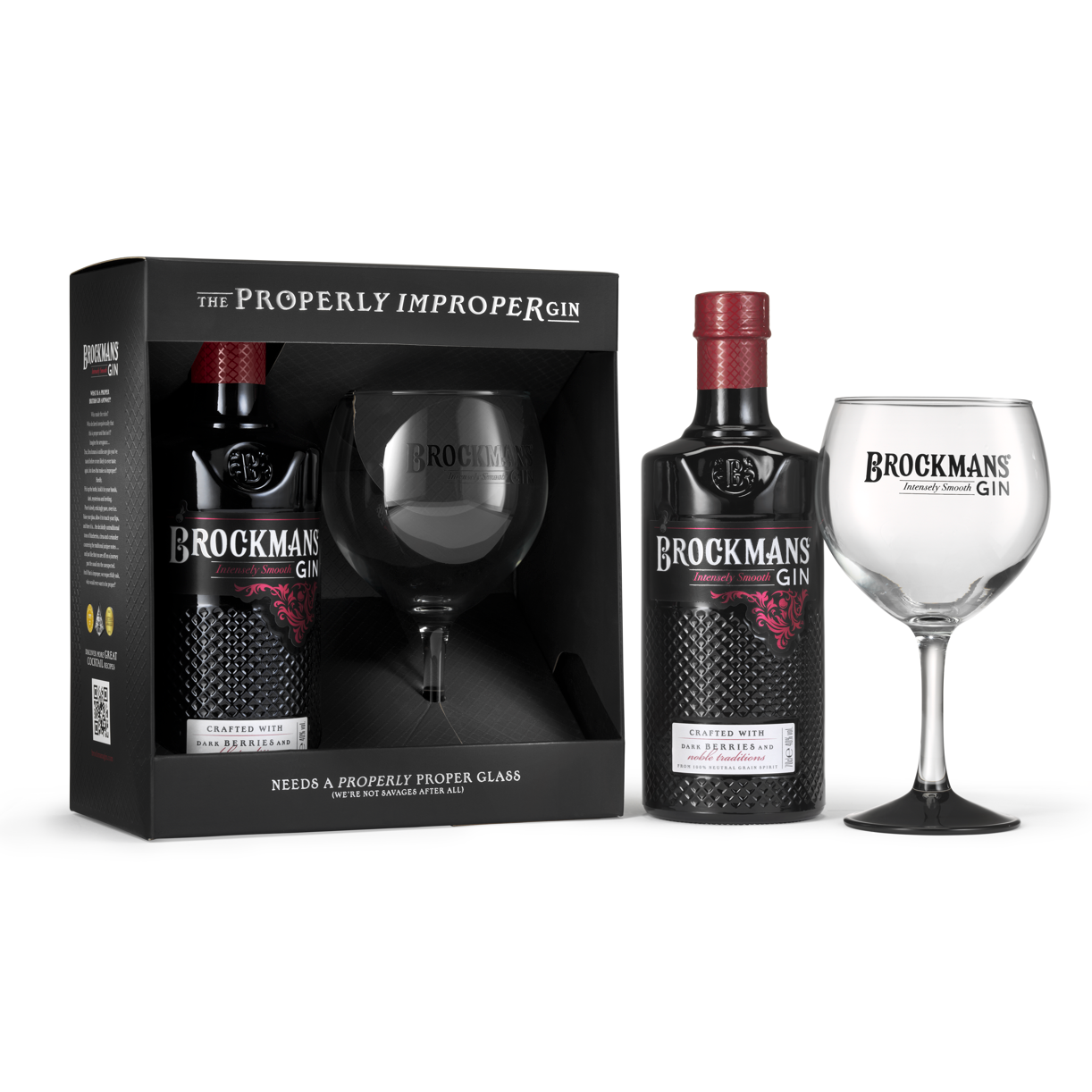 Brockmans Gin Glass Gift Pack-Gin-Fountainhall Wines
