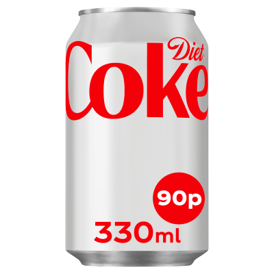 Diet Coke 330ml Can (Price Marked £0.90)-Soft Drink-Fountainhall Wines