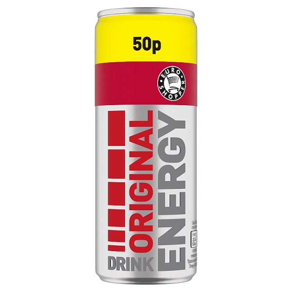 Euro Shopper Original Energy Drink 250ml Can (Price Marked 50p)-Soft Drink-Fountainhall Wines