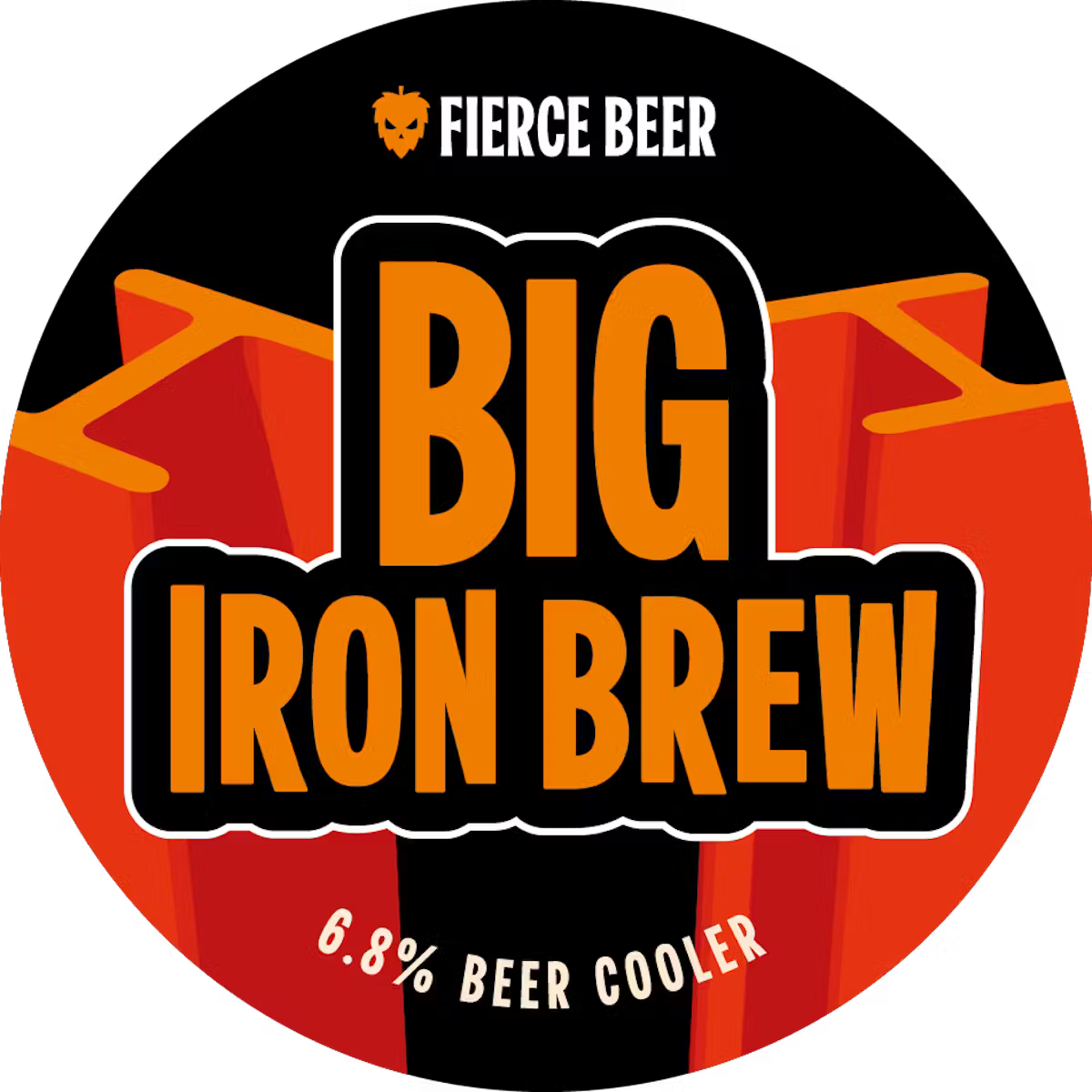 Fierce Big Iron Brew 330ml Beer Cooler 6.8%-Scottish Beers-Fountainhall Wines