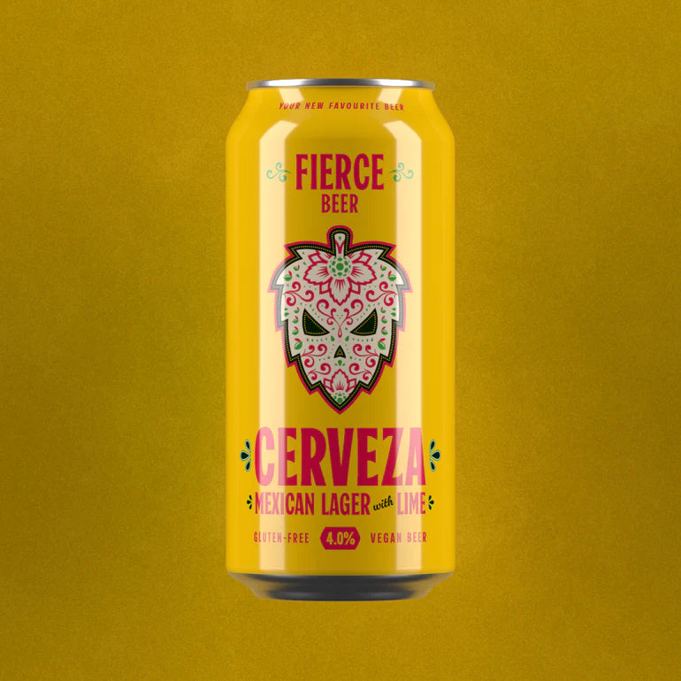 Fierce Cerveza Mexican Lager 440ml Can 4%-Scottish Beers-Fountainhall Wines