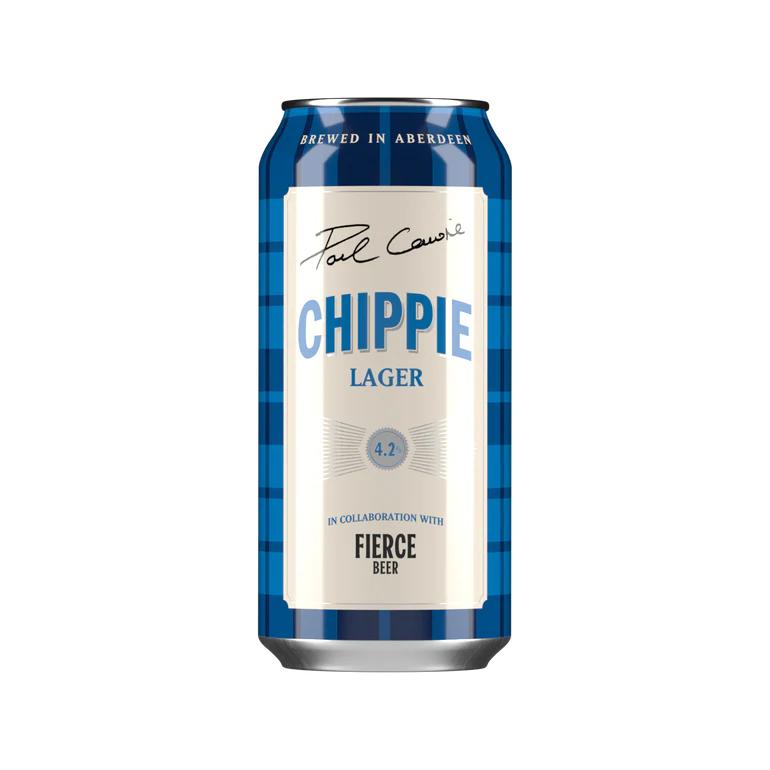 Fierce Chippie Lager 440ml Can (DATED 26/03/25)-Scottish Beers-Fountainhall Wines