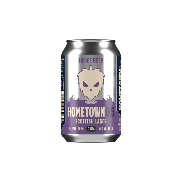 Fierce Hometown Lager 0.5% 330ml Can-Scottish Beers-Fountainhall Wines