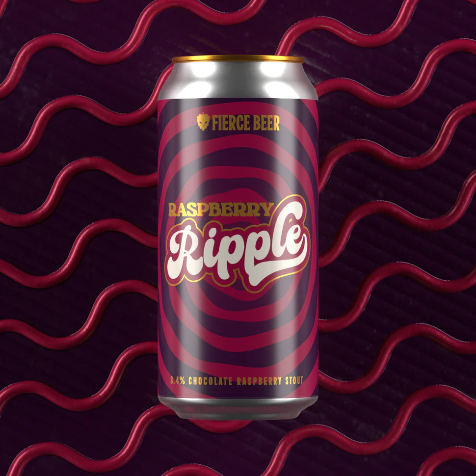 Fierce Raspberry Ripple Stout 440ml Can-Scottish Beers-Fountainhall Wines