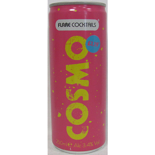 Flare Cocktails Cosmo 250ml (Price Marked £1.19)-RTD's (Ready To Drink)-Fountainhall Wines