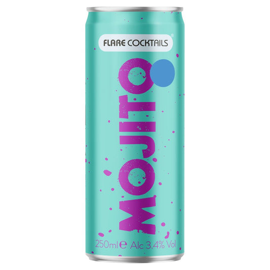Flare Cocktails Mojito 250ml (Price Marked £1.19)-RTD's (Ready To Drink)-Fountainhall Wines