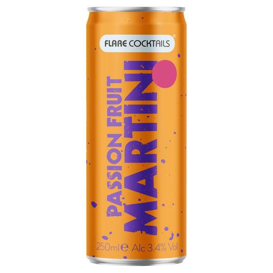 Flare Cocktails Passion Fruit Martini 250ml (Price Marked) £1.19-RTD's (Ready To Drink)-Fountainhall Wines