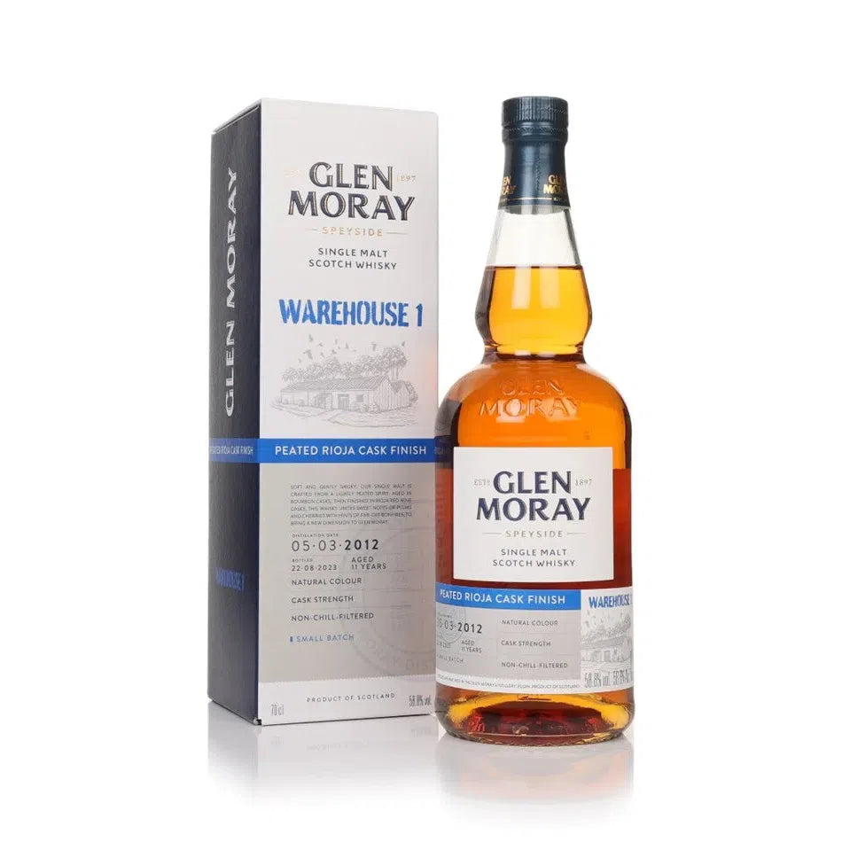 Glen Moray Warehouse 1 Peated Rioja Cask Finish 2012 58.8% - Single Malt Scotch Whisky-Single Malt Scotch Whisky-Fountainhall Wines
