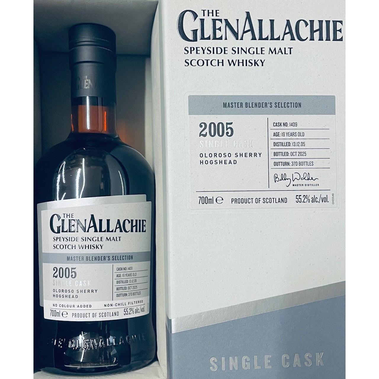 GlenAllachie 2005 Single Cask No. 1409 - 19 Year Old Oloroso Sherry Hogshead - Single Malt Scotch Whisky-Single Malt Scotch Whisky-Fountainhall Wines
