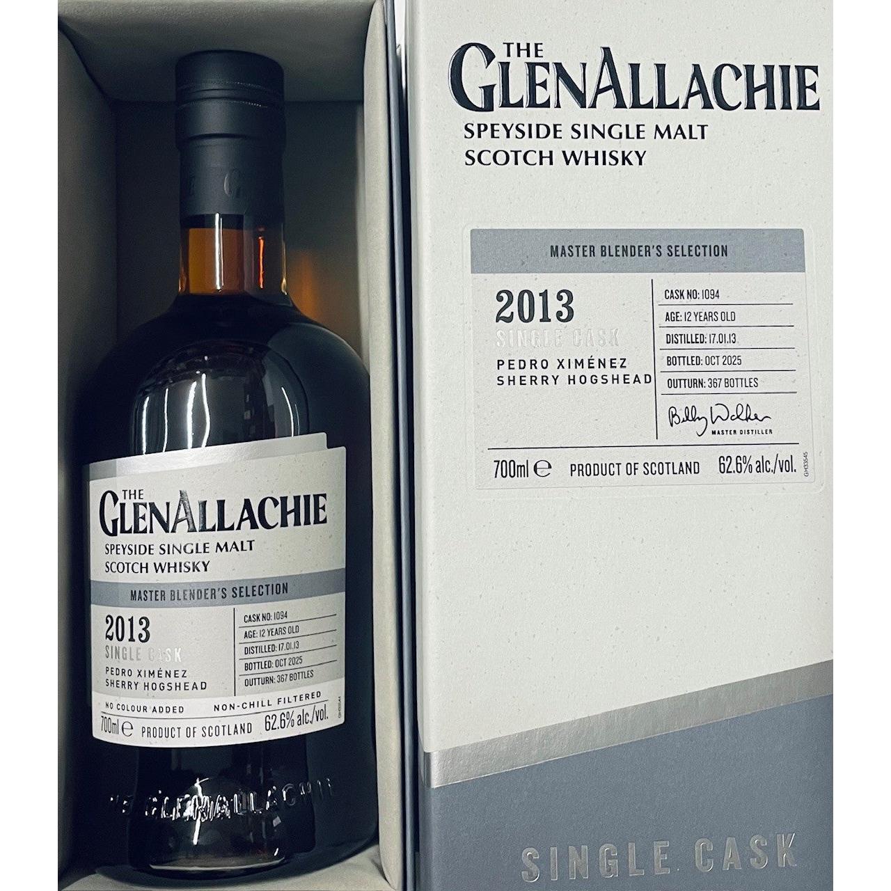 GlenAllachie 2013 Single Cask No. 1094 - 12 Year Old Pedro Ximenez Sherry Hogshead - Single Malt Scotch Whisky-Single Malt Scotch Whisky-Fountainhall Wines
