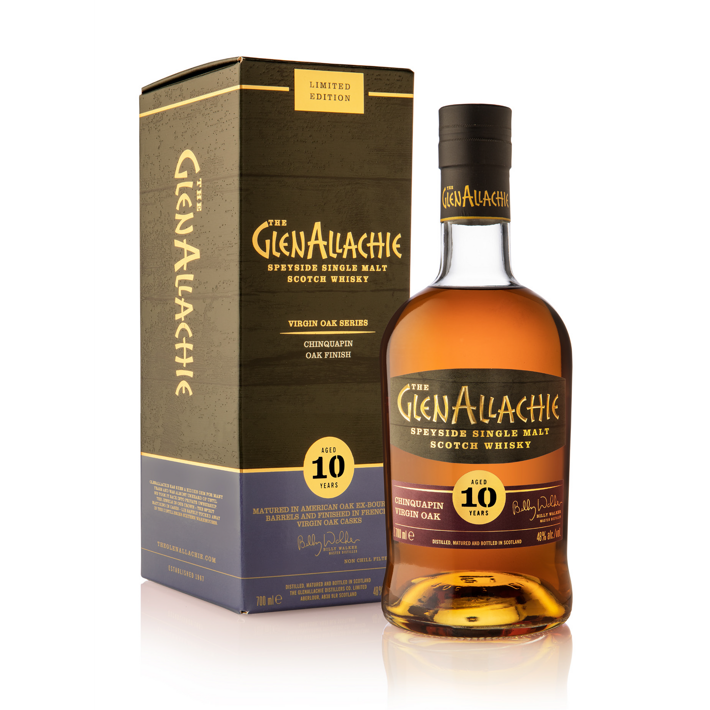 GlenAllachie Virgin Oak Series: Chinquapin Virgin Oak 10 Year Old Limited Edition - Single Malt Scotch Whisky-Single Malt Scotch Whisky-Fountainhall Wines