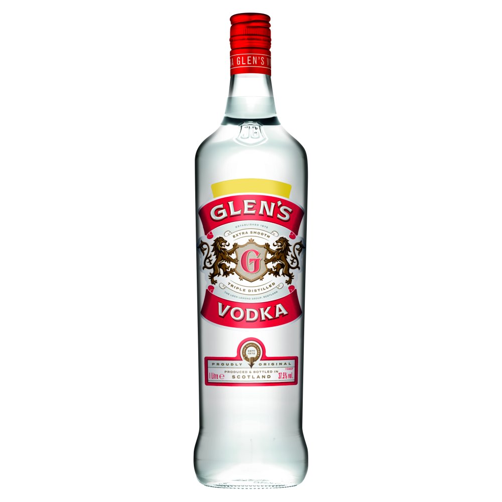 Glen's Vodka Litre (Price Marked £20.89)-Vodka-Fountainhall Wines