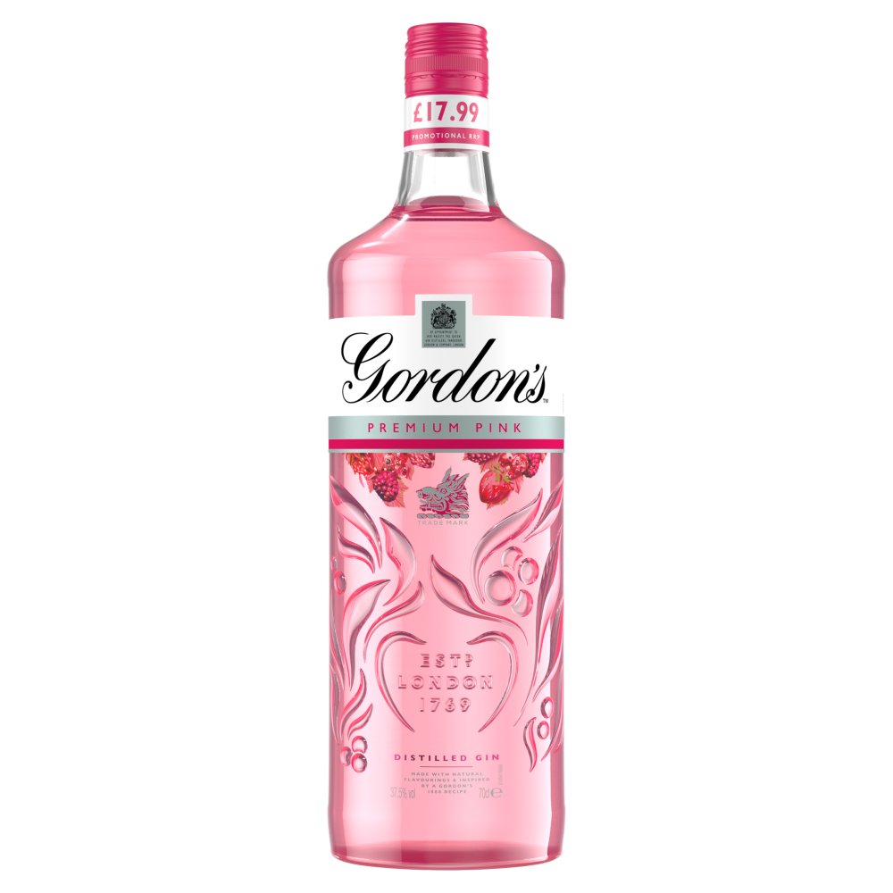 Gordon's Premium Pink Gin 70cl (Price Marked £17.99)-Gin-Fountainhall Wines