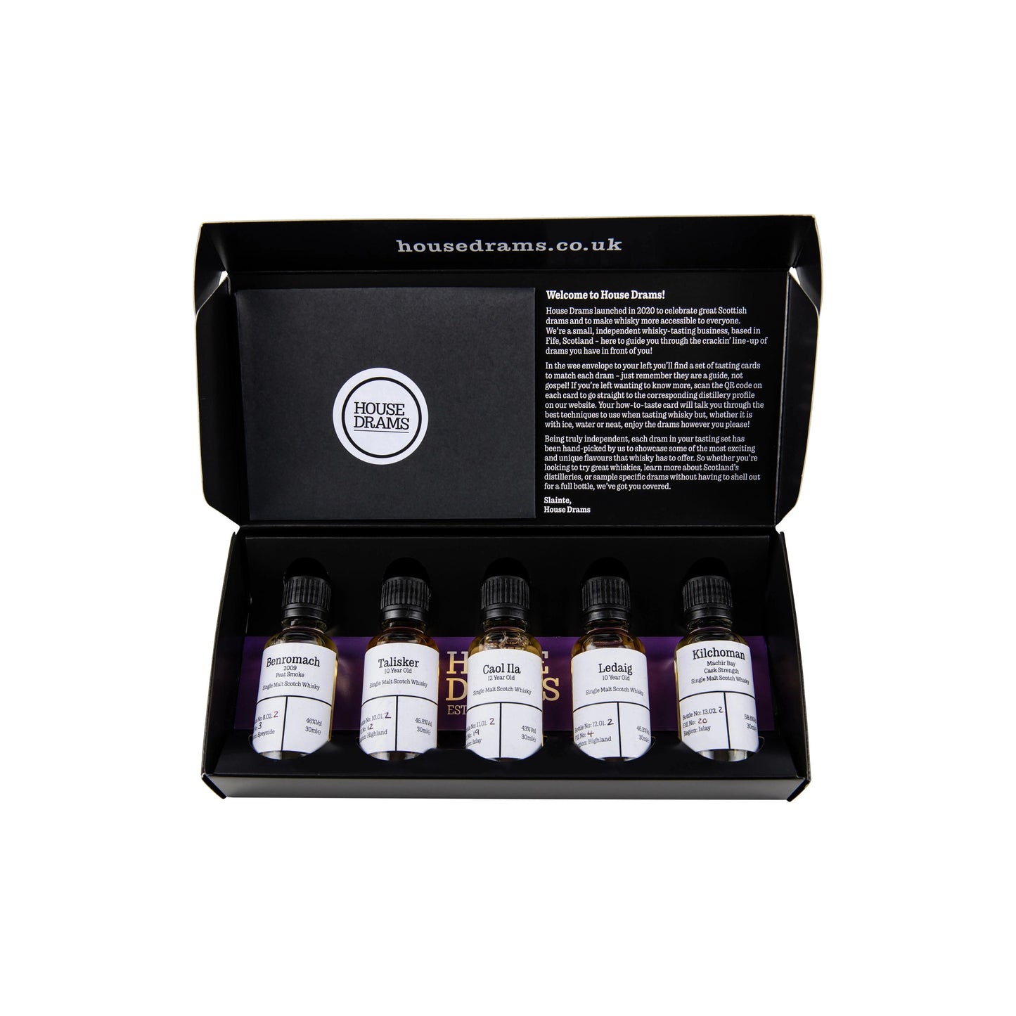 House Drams Whisky Tasting Set - Scottish Peat (5x30ml) - Single Malt Scotch Whisky-Single Malt Scotch Whisky-Fountainhall Wines