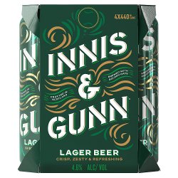 Innis & Gunn Lager 4x440ml (Price Marked £6.25)-Scottish Beers-Fountainhall Wines