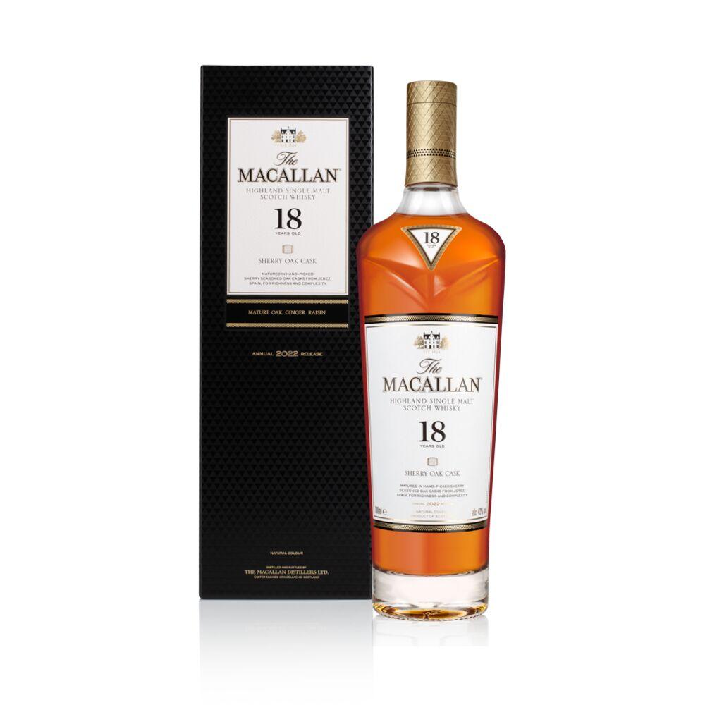 Macallan Sherry Oak 18 Year Old - 2022 Release - Single Malt Scotch Whisky-Single Malt Scotch Whisky-Fountainhall Wines