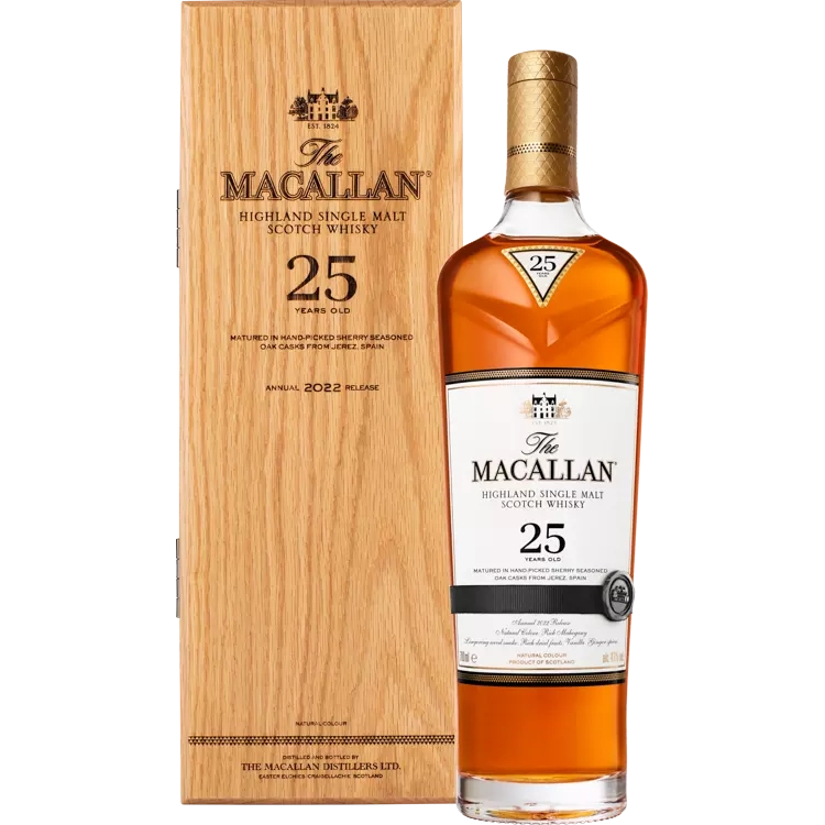 Macallan Sherry Oak 25 Year Old - 2022 Release - Single Malt Scotch Whisky-Single Malt Scotch Whisky-Fountainhall Wines