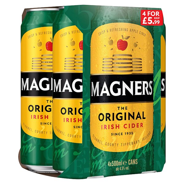 Magners Irish Cider Original 4x500ml (Price Marked £5.99)-Cider-Fountainhall Wines