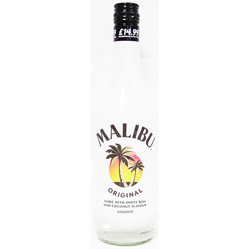 Malibu Original White Rum with Coconut Flavour 70cl (Price Marked £14.99)-Liqueurs-Fountainhall Wines