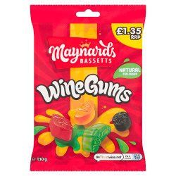 Maynards Wine Gums 130G (Price Marked £1.35)-Confectionery-Fountainhall Wines