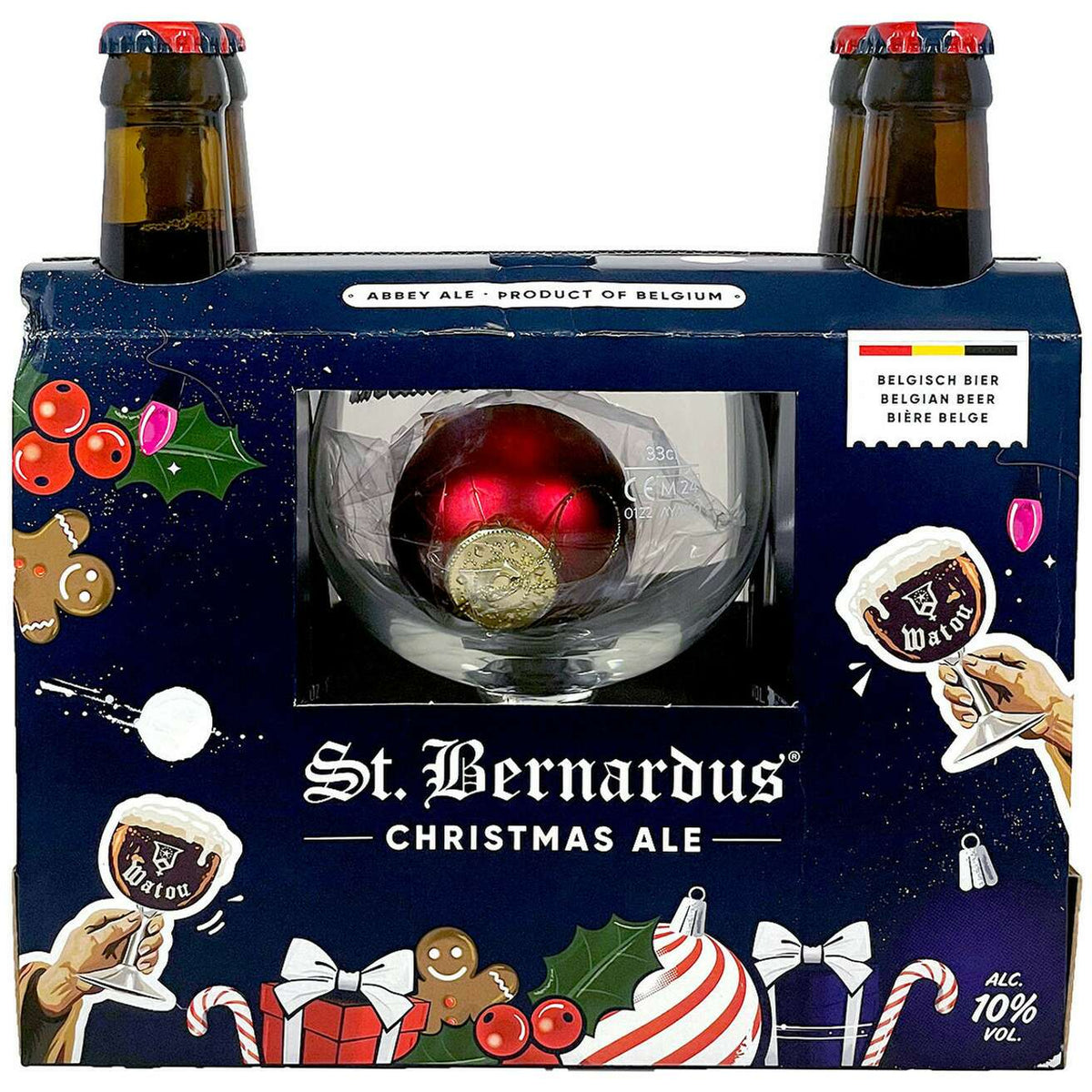 St Bernardus Christmas Ale 4 X 330ml + Chalice Glass