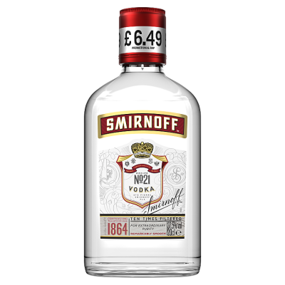 Smirnoff No.21 Red Label Vodka 20cl (Price Marked £6.49)-Vodka-Fountainhall Wines