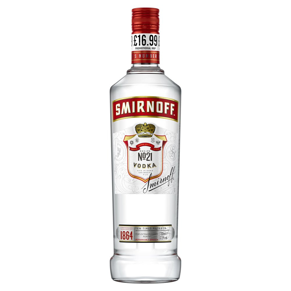 Smirnoff No.21 Red Label Vodka 70cl (Price Marked £16.99)-Vodka-5410316959285-Fountainhall Wines