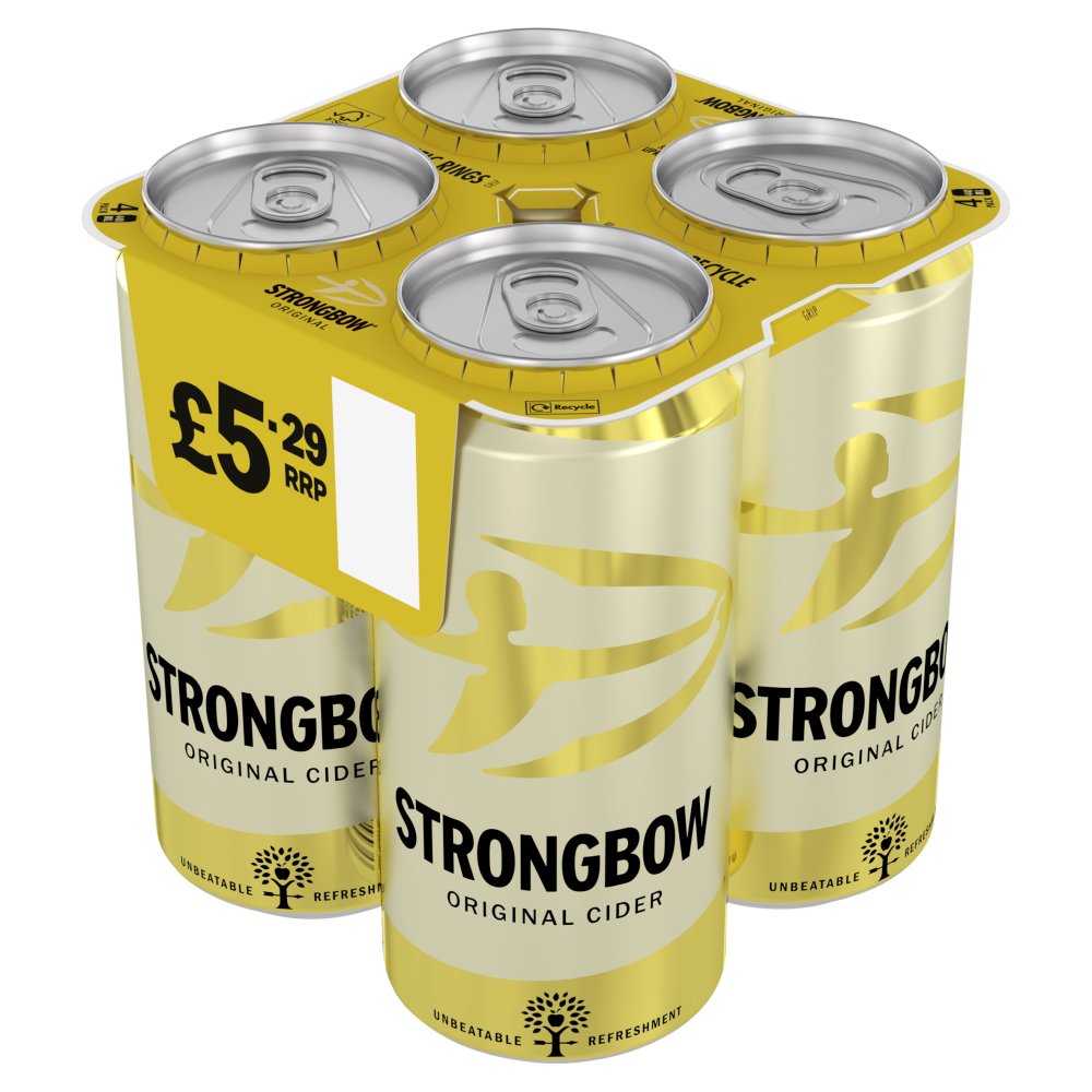 Strongbow Original Cider 4x440ml (Price Marked £5.29)-Cider-Fountainhall Wines