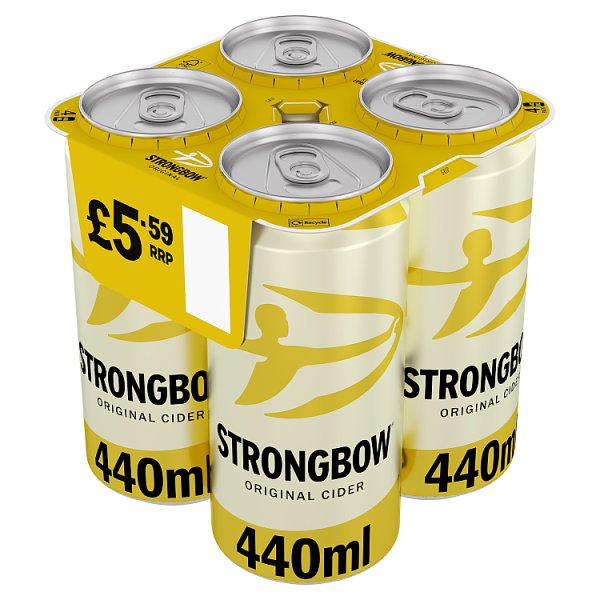 Strongbow Original Cider 4x440ml (Price Marked £5.59)-Cider-Fountainhall Wines