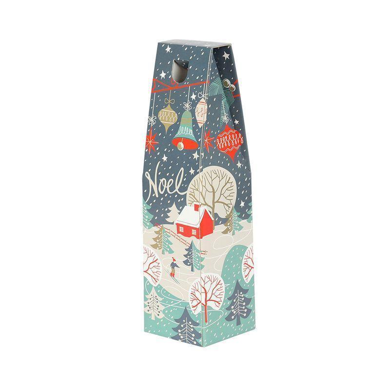 1 Bottle Gift Box / Carton - Christmas / Noel Print-Gift Bags / Gift Boxes-Fountainhall Wines