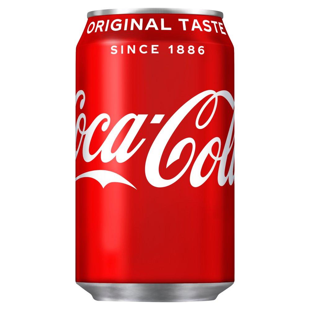 Coke 330ml Can (Price Marked £1.09)-Soft Drink-Fountainhall Wines