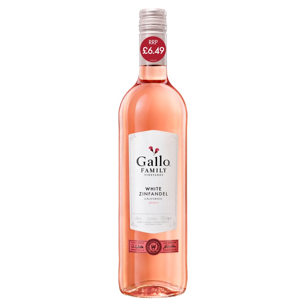 Gallo White Zinfandel (Price Marked £6.49)-Rose Wine-Fountainhall Wines