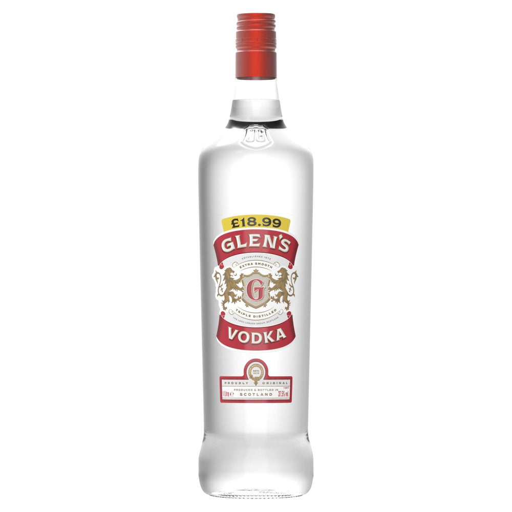 Glen's Vodka Litre (Price Marked £18.99)-Vodka-Fountainhall Wines