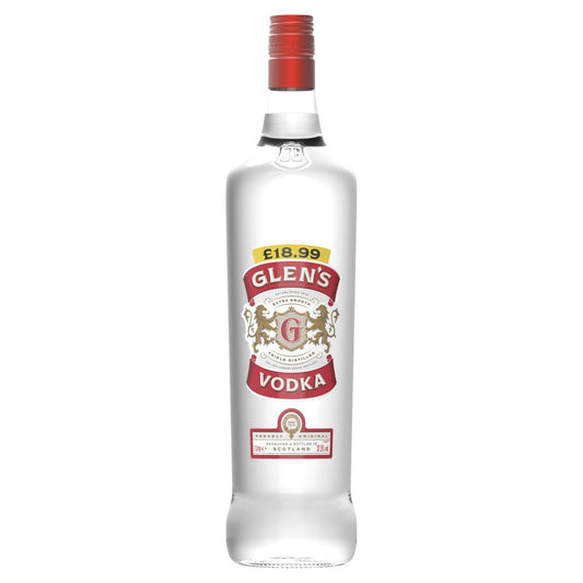 Glen's Vodka Litre (Price Marked £18.99)-Vodka-Fountainhall Wines