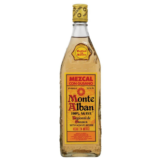 Monte Alban Mezcal With Agave Worm 70cl-Liqueurs-Fountainhall Wines