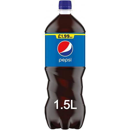 Pepsi Regular 1.5 Litre (Price Marked £1.99)-Soft Drink-Fountainhall Wines