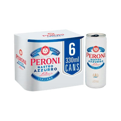Peroni Nastro 6x330ml Cans-World Beer-Fountainhall Wines