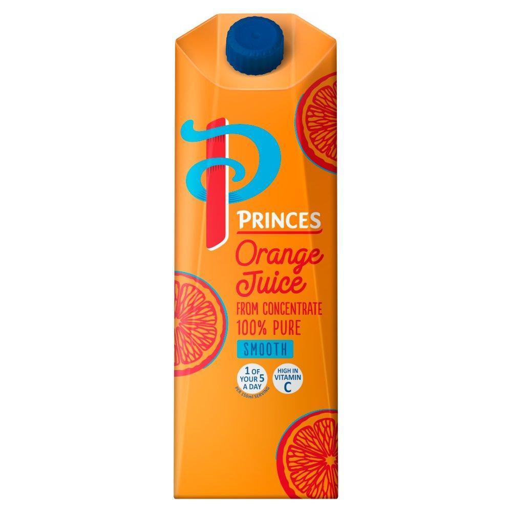 Princes 100% Pure Orange Juice From Concentrate 1 Litre-Soft Drink-Fountainhall Wines