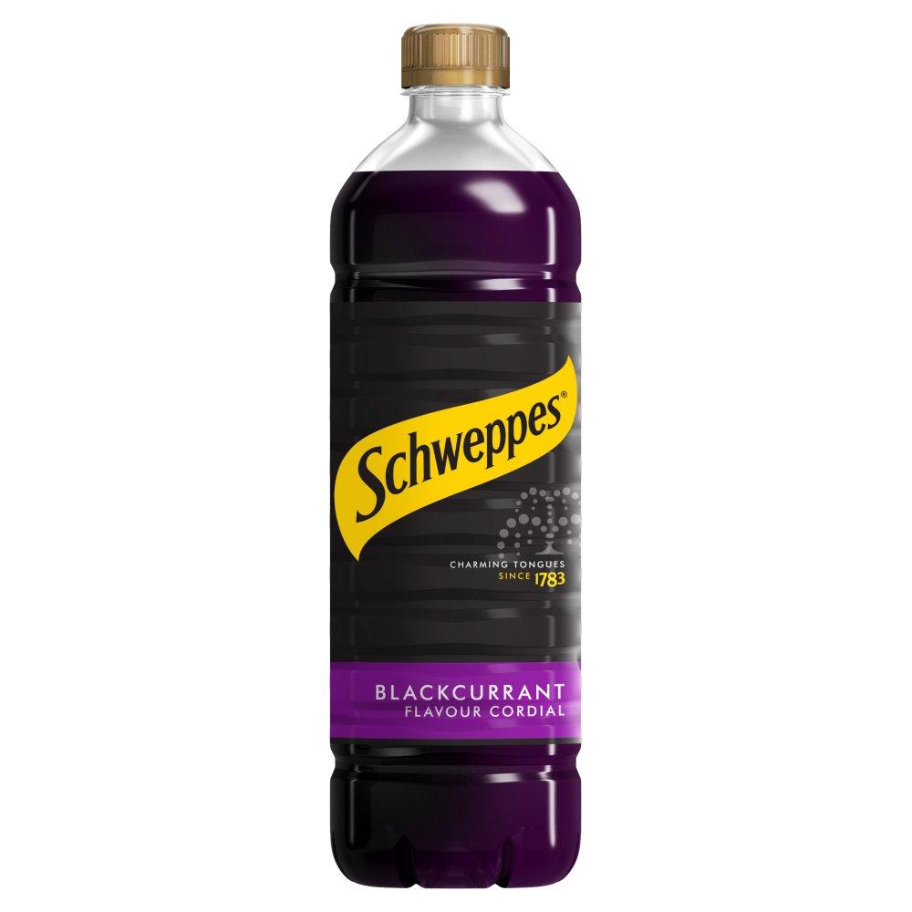 Schweppes Blackcurrant Flavour Cordial Litre-Soft Drink-Fountainhall Wines