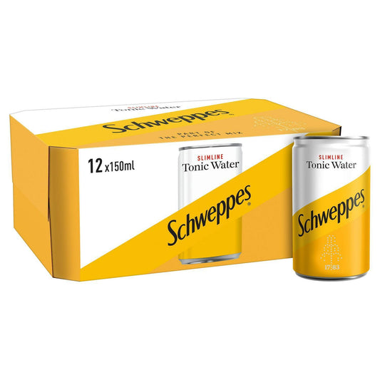 Schweppes Slimline Tonic Water 12 x 150ml-Soft Drink-5000193020729-Fountainhall Wines