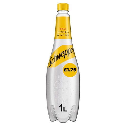 Schweppes Tonic Water Litre (Price Marked £1.75)-Soft Drink-5000112557336-Fountainhall Wines