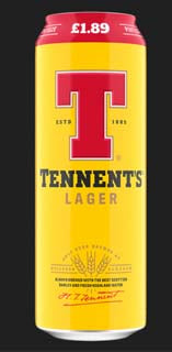 Tennent's Lager 568ml Pint Can (Price Marked £1.89)