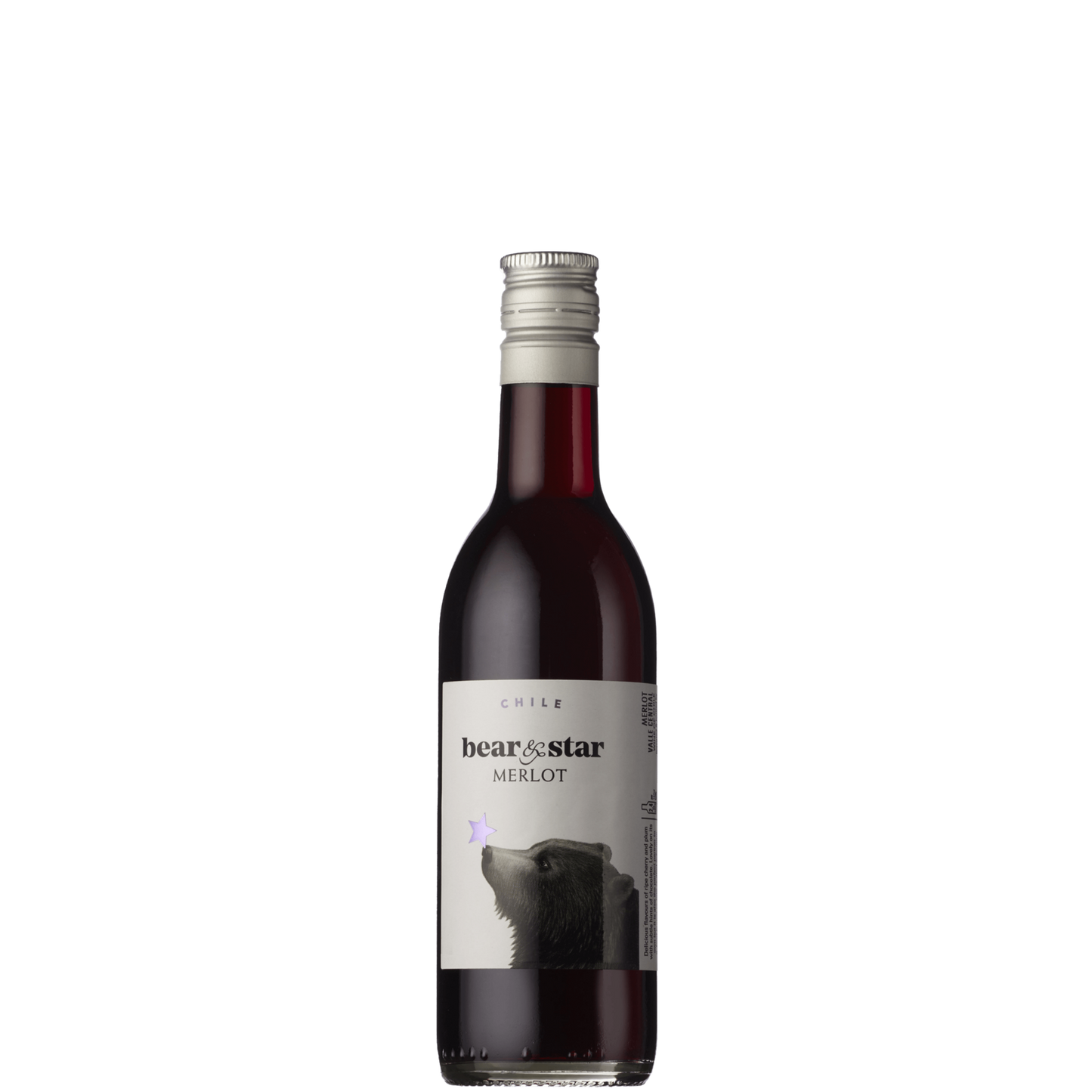 187ml Bear & Star Merlot-Single Serve Wine-Fountainhall Wines
