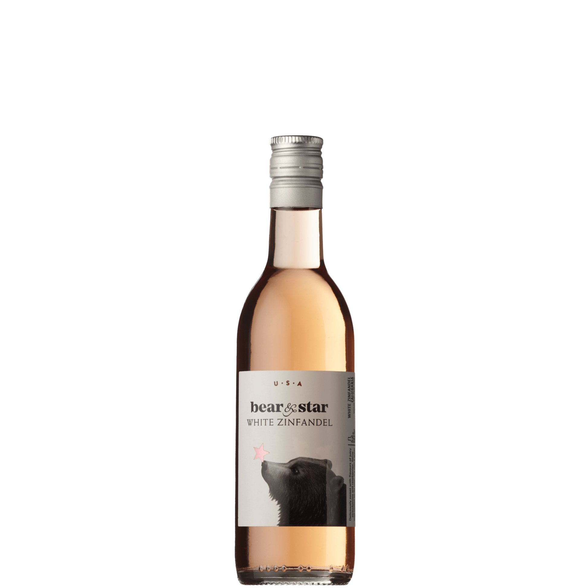 187ml Bear & Star White Zinfandel Rose-Single Serve Wine-Fountainhall Wines